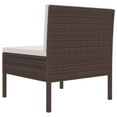 thumbnail image 5 of vidaXL Garden Chairs 3 pcs with Cushions Poly Rattan Brown, 310189, 5 of 5