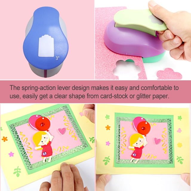 Hole Punch Paper Punchers Scrapbooking Cards Effortless Punch Puncher Easy Art Easy and Fast Manual Tools Multiple Types DIY Kids bookmark