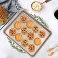 thumbnail image 4 of 11 Inch Baking Sheets for Oven Set of 2, Shinsin Nonstick Toaster Oven Pans Heavy Gauge Steel 11X9 Inch Cookie Sheets for Baking, 1 Inch Deep Toaster Oven Tray Replacement (Gold) Shinsin NA, 4 of 7