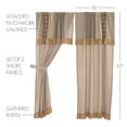thumbnail image 2 of VHC Brands Sawyer Mill Curtain, Panel 63x36, Charcoal Khaki Tan, 2 of 7
