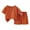 Orange, variant on Dealovy Infant Baby Clothes Summer Unisex Crewneck T-Shirt with Drawstring Shorts Kids Casual Solid Color 2PCS Clothing Set