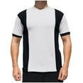 thumbnail image 6 of Miluxas Men's Color Block Tees Crew Neck Short Sleeve Shirts Casual Summer Tops White XL(XL), 6 of 8