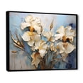 thumbnail image 2 of Designart "Minimalist Beauty: Beige And Gold Irises" Irises Floater Framed Wall Decor, 2 of 5