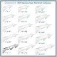 thumbnail image 7 of GRIDMANN 12" x 72" NSF Stainless Steel Kitchen Wall Mount Shelf w/ Backsplash, 7 of 7
