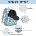 thumbnail image 2 of Floral Sunflower Pattern Backpack – Aesthetic Bloom Design, Large Capacity Canvas Bookbag with Anti-theft Features for Students, 2 of 5