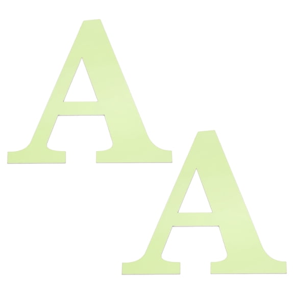 Uxcell 2Pcs Calcomanías de Pared de Alfabeto Espejo 3D, Letra "A" Autoadhesiva que Brilla en la Oscuridad
