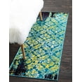 thumbnail image 3 of Unique Loom Imperial Collection Area Rug - Aegean (2' 7" x 12' Runner Blue/Black), 3 of 6