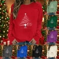 thumbnail image 5 of Turilly Fashion Christmas Sweatshirts for Women Casual Printed Round Neck Loose Long Sleeve Capless Sweatshirt Top, 5 of 5
