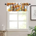 thumbnail image 2 of Fall Pumpkin Valance Curtain for Kitchen Gnome Fall Decor,Yellow Leaf Window Valance for Living Room Bedroom Decor Window Treatment Valance 54" X 18"-1 Panel, 2 of 5