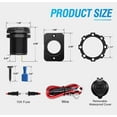 thumbnail image 6 of Nilight 2 Pack Quick Charge Socket LED 12V 24V Dual USB Charger 5V 4.8A Car Outlet Panel with ON Off Touch Switch Fused Wire Kit for Cars Trucks Motorcycle RVs Campers, 2 Years Warranty, 6 of 8
