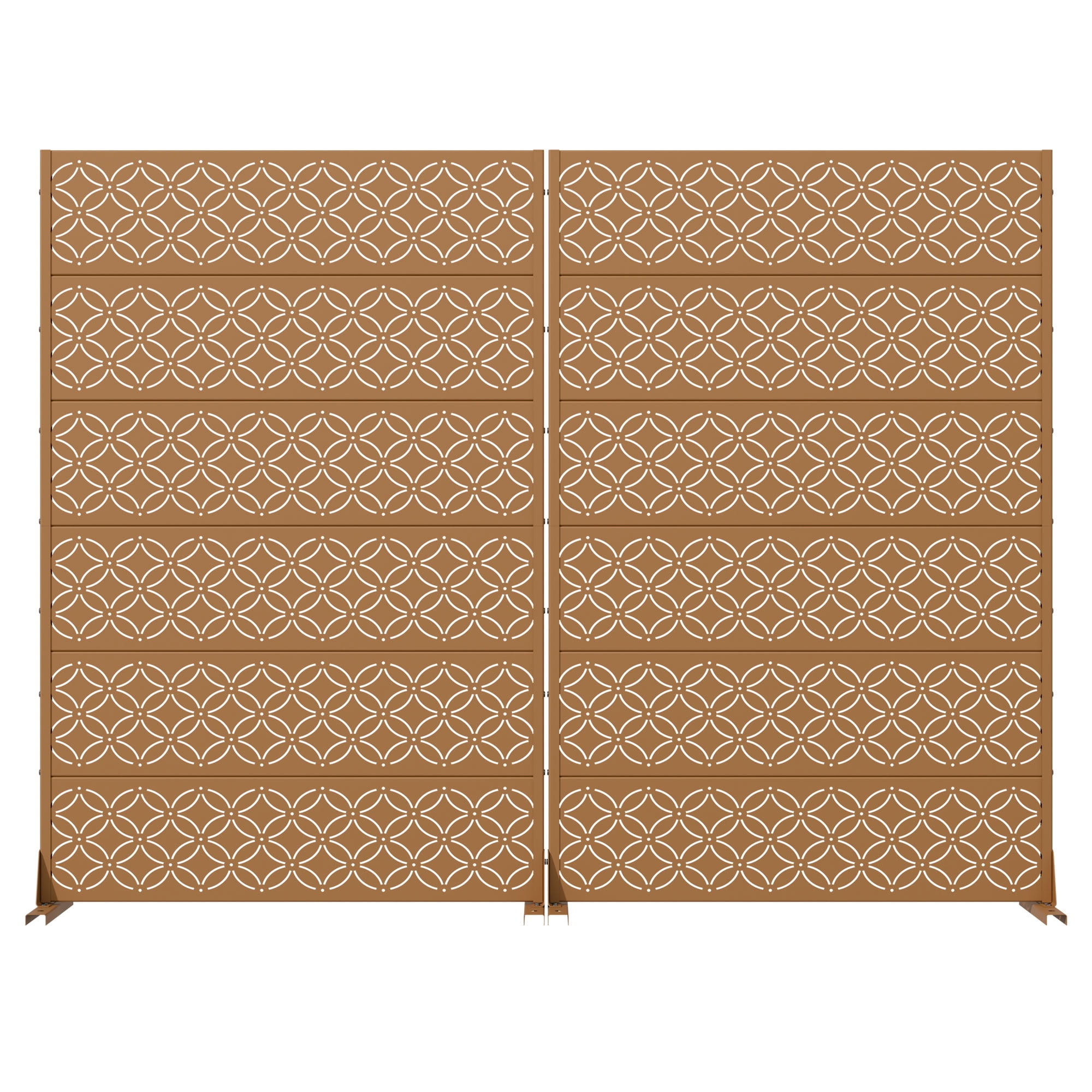 MAYEERTY 72*47in Outdoor Privacy Screen, Contemporary Metal Privacy Panel, Privacy Divider for Patio, Balcony, Garden