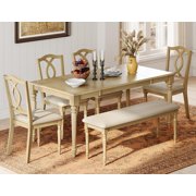 Dining Table for 6–8, Rectangular Table with Solid Wood Legs for Kitchen & Dining Room, 70 Inch, Oak