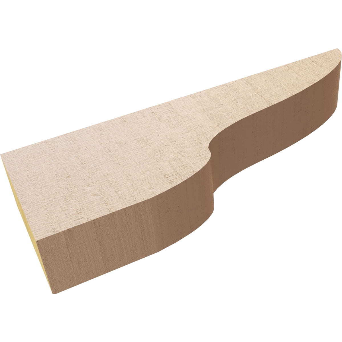 2"W x 12"D x 4"H Thin Greensboro Rough Cedar Woodgrain TimberThane Corbel, Primed Tan