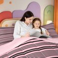 thumbnail image 4 of Erosebridal Geometric Lines Pattern Queen Comforter Set,Abstract Striped Comforter Sets Queen,Pink Reversible,3pcs,1 Comforter and 2 Pillowcases, 4 of 7