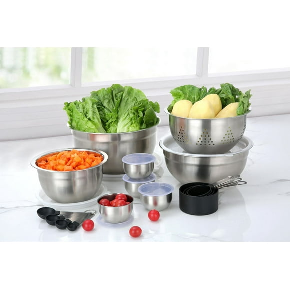 MAINSTAYS 23 pieces Kitchen Prep & Store Set, 23 pieces