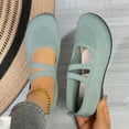 thumbnail image 2 of KIJBLAE Women's Plus Size Knit Mesh Low Cut Casual Flats, Breathable Lightweight Slip On Summer Flat Shoes Green 41, 2 of 9