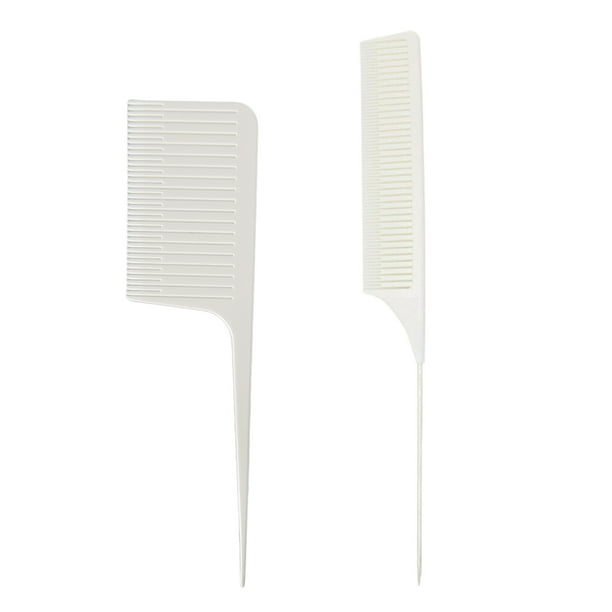 2x Sunnimix tejido de Sección de Plástico Peinetas para el cabello Peine para el cabello que resalta el tejido