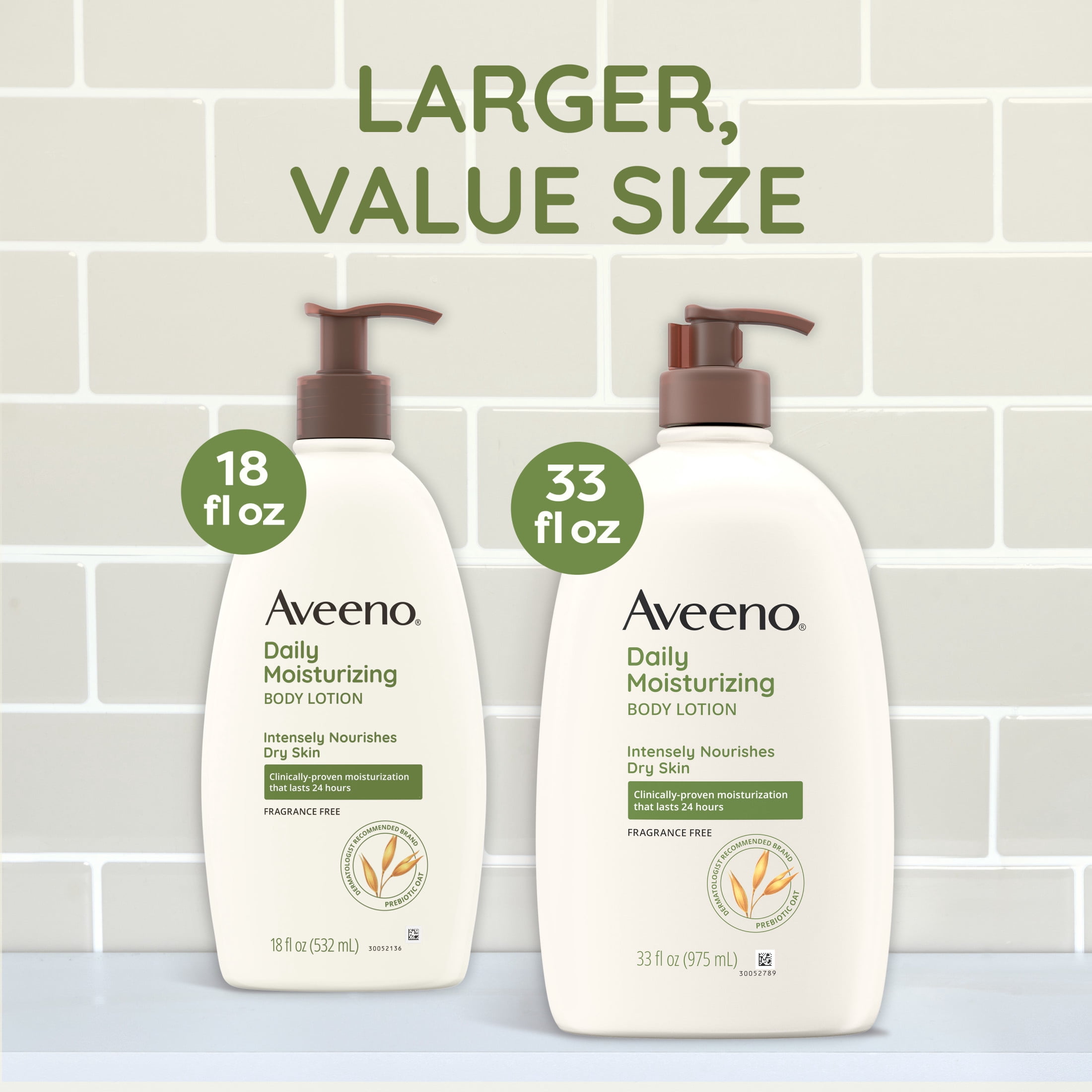 Aveeno Daily Moisturizing Body Lotion with Oat for Dry Skin, 33 fl. oz