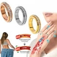 thumbnail image 1 of Vikanda Thermogenic Moissanite Spinner Ring, Spinner Rings For Anxiety Women, 1 of 4
