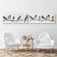 thumbnail image 3 of IDEA4WALL 2 Panels Canvas Wall Art Set Colorful And Lifelike Birds Prints Diptych Natural Spring Forest Landscape Pastel Wall Decor Vintage Farmhouse Poster For Room Decor - 32"x12"x2, 3 of 5