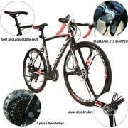 Eurobike XC550 21 Speed 700C Road Bike for Men 54cm Adult Commuter Bicycle with Shimano Gears