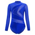 thumbnail image 3 of TiaoBug Girls' Gymnastics Bodysuit Acrobatics Ballet Unitard Tumbling Sports Dance Workout Wear Blue 8, 3 of 8