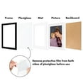 thumbnail image 4 of Americanflat 11x14 Picture Frame with Polished Plexiglass with 8x11 Mat 2 Pack Display Photo Galleria - Black, 4 of 8