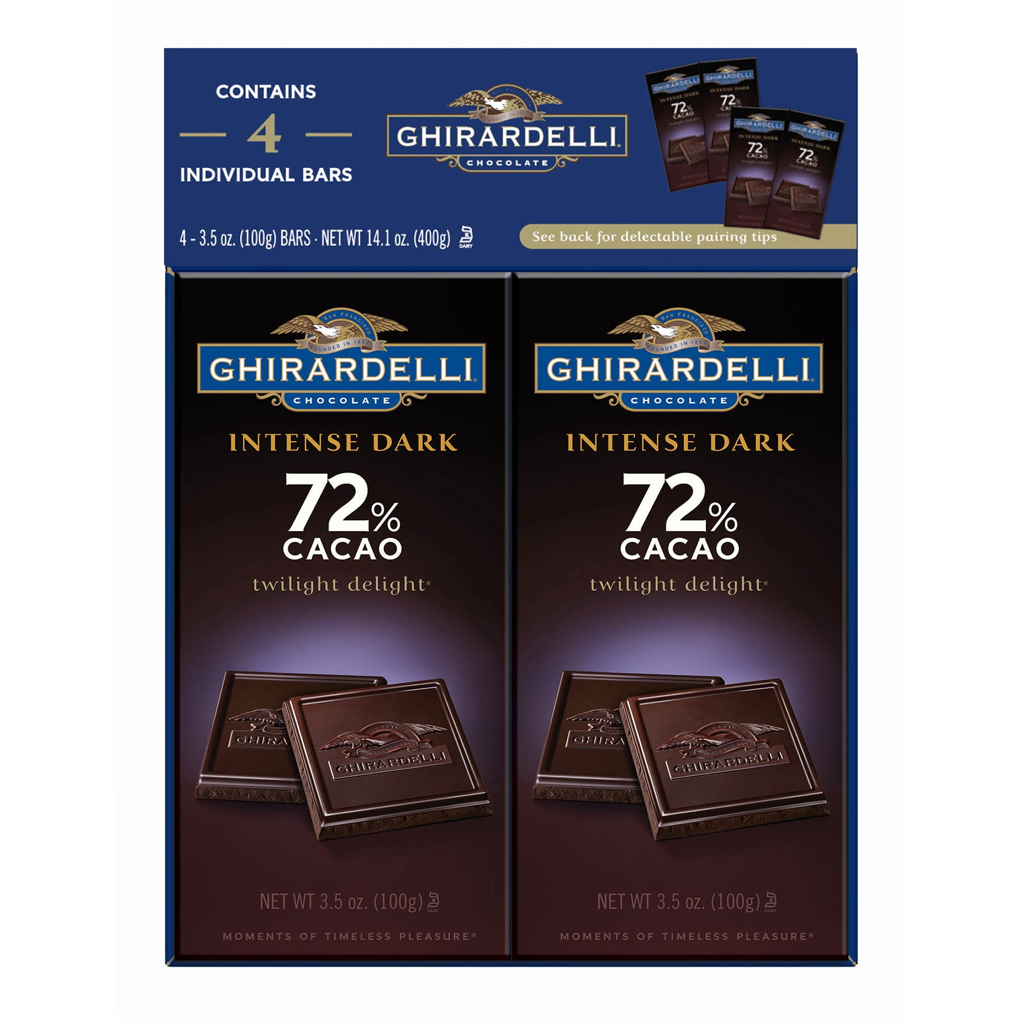 Ghirardelli 4pk Choc Bars 14 oz