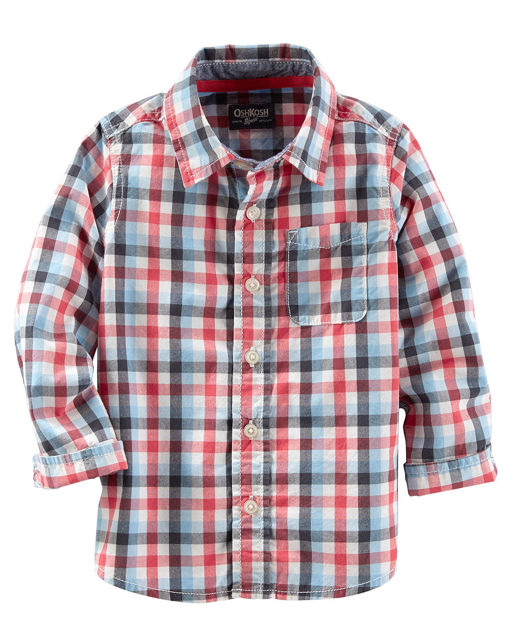 Details about   Boys Oshkosh 100% Cotton Dress Shirt Size 4T 