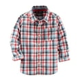 thumbnail image 1 of OshKosh B'gosh Big Boys' Check Button Down Shirt, Red Plaid ,10 Kids, 1 of 1