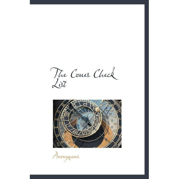 The Coues Check List (Hardcover)