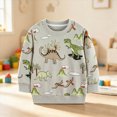 thumbnail image 2 of WXFAZCVU Boys Crewneck Sweatshirts Cartoon Printed Long Sleeved Pullover Fall Tops Goingout Size 1-2 Years, 2 of 3