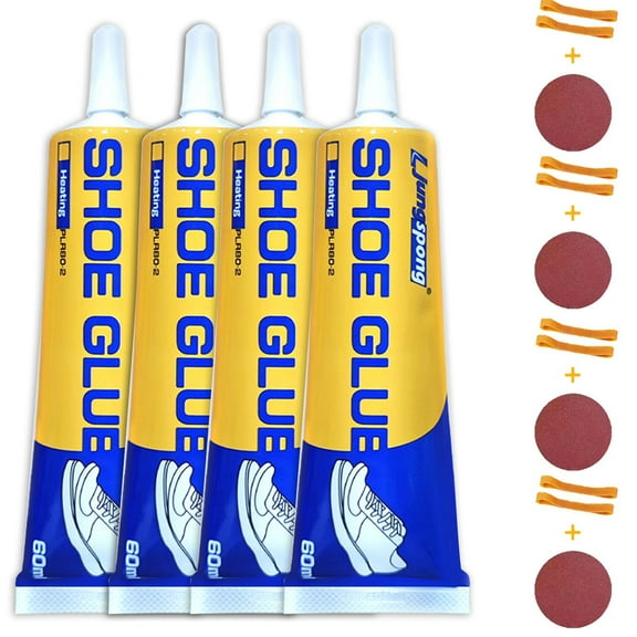 4pcs 60ml Shoe Glue Special Shoe Glue Repairer Shoe Glue Athletic Shoe Waterproof Strong Shoe Repair Glue Home Outdoor Repair Tool Fast-Setting