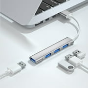 Mini USB Hub Extensions, 4 Port USB , USB Adapter Station, Slim Portable Data Hub, USB Splitter Aluminum