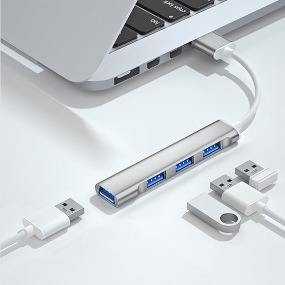 Clearance Items! Mini USB Hub Extensions, 4 Port USB , USB Adapter Station, Slim Portable Data Hub, USB Splitter Aluminum Sales Today Clearance!
