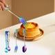 thumbnail image 4 of Stainless Steel Rose Ice Clip Spoon Fork Set Vintage Pattern Coffee Spoon Tongs Dessert Fork, 4 of 5