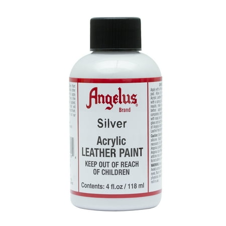 UPC: 0086366741504 | Angelus® Metallic Leather Paint  4 oz.  Silver