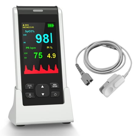HealthTree Handheld Pulse Oximeter, Fingertip Pulse Oximeter for Adult Blood Oxygen Saturation Monitor with SpO2 & Pulse Rate