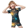 thumbnail image 4 of Hogwarts Legacy Boys Two Piece Rash Guard Swimsuits Kids Short Sleeve Swimwear Sets Bathing Suit, 4 of 7