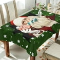 thumbnail image 4 of 60"x90" Santa Claus Tablecloth, Waterproof Washable Polyester Square Table Cover Durable Tablecloth for Kitchen Dining Table Party Decor, 4 of 7