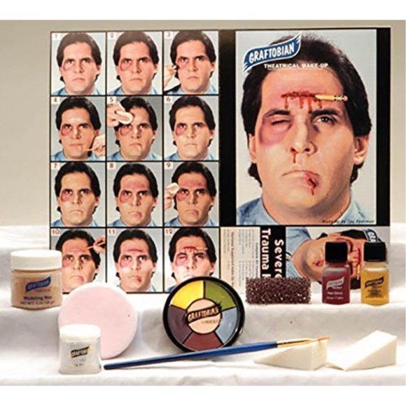 Graftobian Professional Kit de maquillaje para traumatismos graves para efectos especiales
