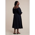thumbnail image 5 of ELOQUII Women's Plus Size Long Sleeve Smocked Maxi Dress, 5 of 6