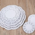 thumbnail image 2 of 100pcs Disposable Oil-absorbing White Lace Paper Doilies Cake Box Liner Packaging Paper Pad 6.5", 2 of 6