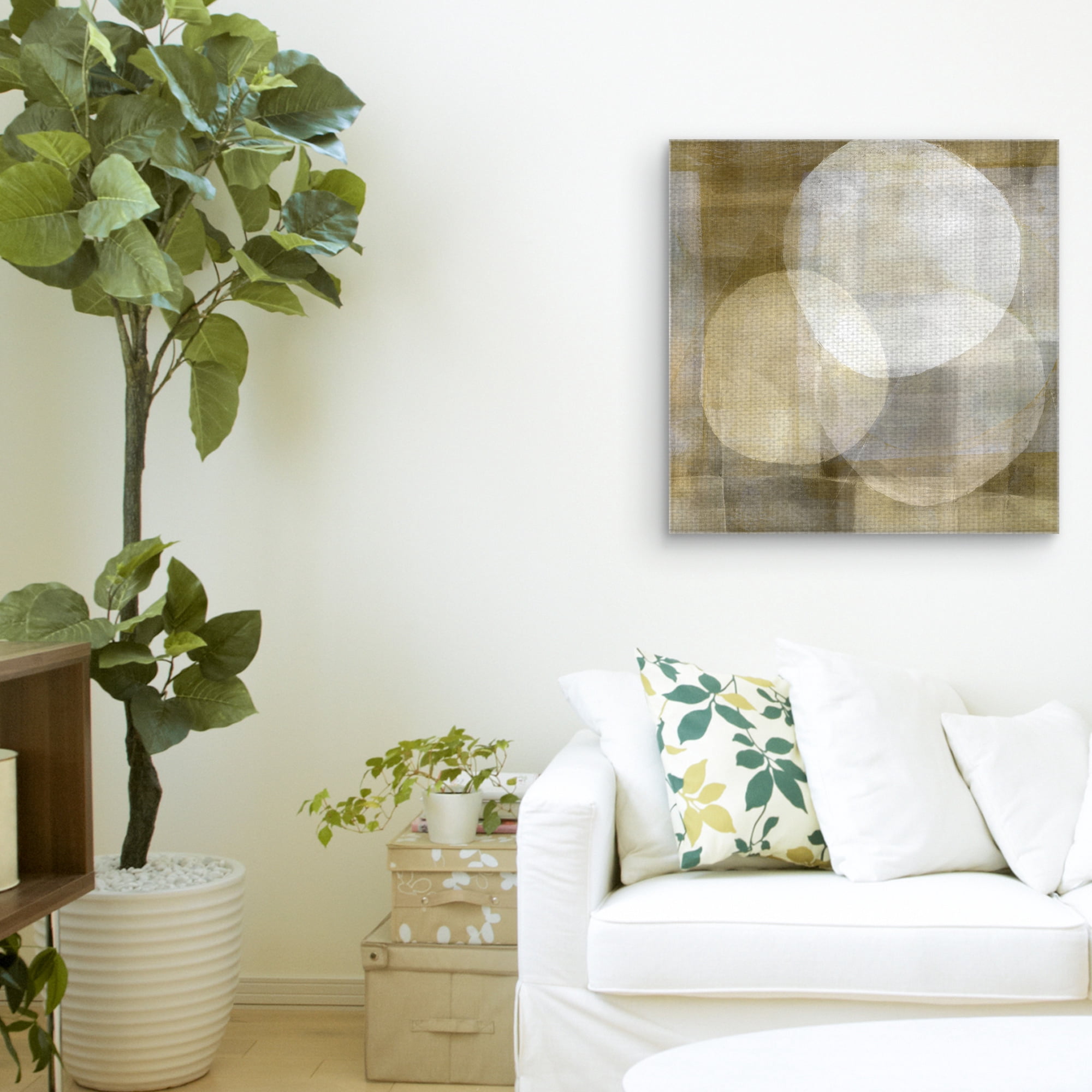 Masterpiece Art Gallery Golden Globes Abstract by Belle Maison Canvas Art Print 24" x 24"