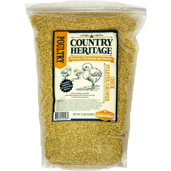 Country Heritage Chick Starter/Grower Crumbled Feed, 5# Bag