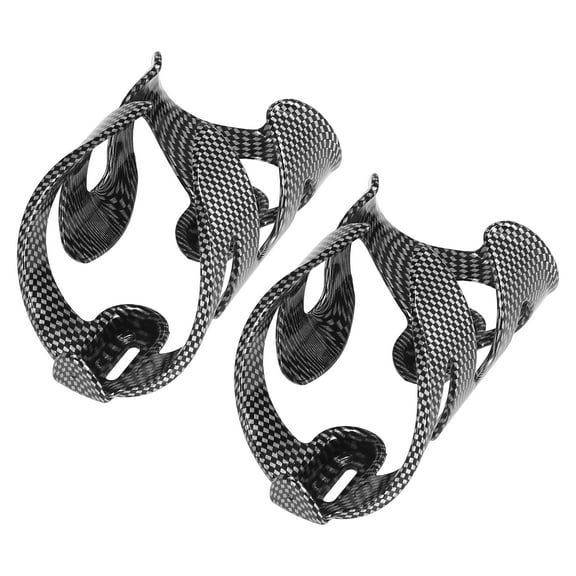 2pcs Bicycle Water Coffee Drink Cup Bottle Holder Cages Carrier Rack Carbon Fiber Pattern