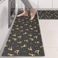 thumbnail image 2 of Kitchen Rugs Sets Of 2,Dark Christmas Golden Reindeer Pattern Anti Fatigue Kitchen Mat Rugs Non Slip Washable,Decorative Kitchen Floor Mats for Kitchen,Sink,Laundry,17"X47", 2 of 5