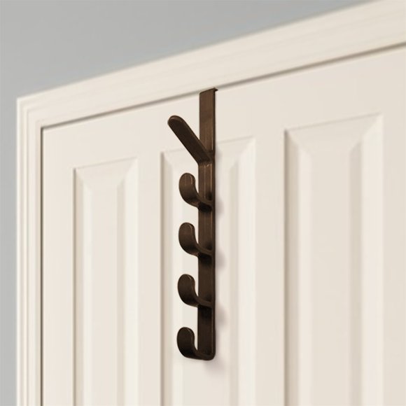 Home Textile Storage Over-Door 5-Hook Rack for Coats Hats and Household Organizers Heavy-Duty Hanger and Door Organizer