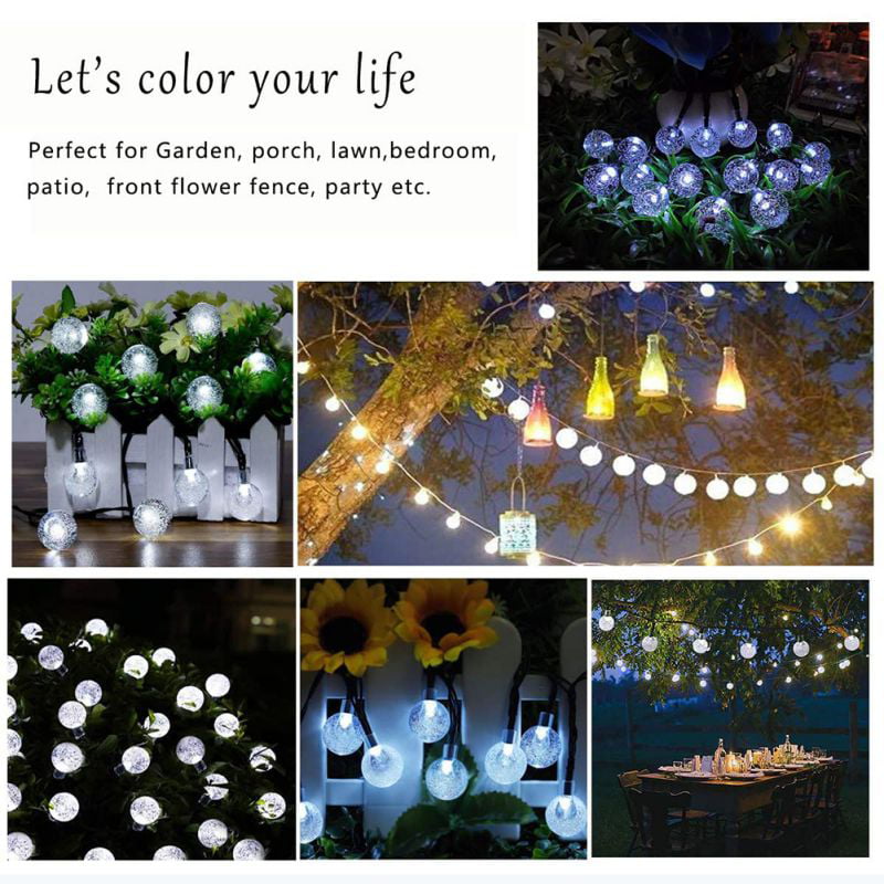 Details about   Solar Flower String Lights 50LED Garden Waterproof Fairy String Light Home Party 