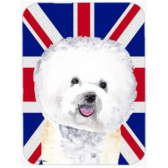 Carolines Treasures  Bichon Frise With English Union Jack British Flag Mouse Pad